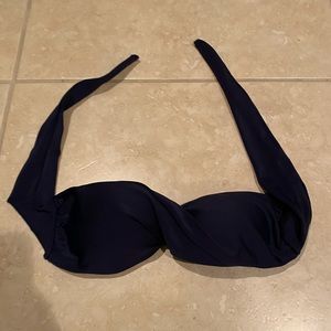 Navy blue bikini bandeau top